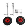 2Pcs Boat Launching Wheel, Stainless Steel Boat Transom Launching Wheel with Quick Release Pins - High Load Capacity, Easy Installation, for Inflatable Boats, Fishing Boats etc view 1