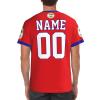 Custom Name Number Belize Flag Emblem Men's Patriotic T Shirt 3D Tops Sport Soccer Shirts view 3