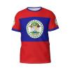 Custom Name Number Belize Flag Emblem Men's Patriotic T Shirt 3D Tops Sport Soccer Shirts view 4