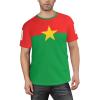 Custom Name Number Burkina Faso Flag Emblem Men's Patriotic T Shirt 3D Tops Sport Soccer Shirts view 2
