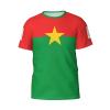 Custom Name Number Burkina Faso Flag Emblem Men's Patriotic T Shirt 3D Tops Sport Soccer Shirts view 4