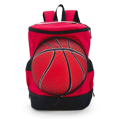 Jaegvida Lightweight Soccer Ball Backpack Soccer Bag with Ball Compartment (Red)