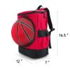 Jaegvida Lightweight Soccer Ball Backpack Soccer Bag with Ball Compartment (Red) view 2
