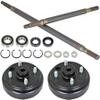 Golf Cart Rear Axle + Brake Hub Drum Assembly Kit 24 spline Replacement for EZGO Electric 1982+, Gas 2 Cycle 1982-1993 view 1