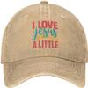 Jesus Hat I Love Jesus But I Cuss A Littles Hat for Women Dad Hat Fashionable Cap Natural view 1