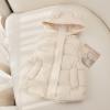 1-6T Todder Baby Girl Boy Ear Hooded Vest Jacket Coat Hoodie Waistcoat Warm Autumn Winter Outwear Zipper Pockets (White,12-18 Months,12 Months,18 Months) view 2