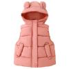 1-6T Todder Baby Girl Boy Ear Hooded Vest Jacket Coat Hoodie Waistcoat Warm Autumn Winter Outwear Zipper Pockets (Brick Red,12-18 Months,12 Months,18 Months) view 1