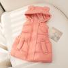 1-6T Todder Baby Girl Boy Ear Hooded Vest Jacket Coat Hoodie Waistcoat Warm Autumn Winter Outwear Zipper Pockets (Brick Red,12-18 Months,12 Months,18 Months) view 2