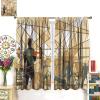 Fitness Blackout Window Curtain, Mosaic Design of People Exercising in A Gym Barbells Weightlift for Bedroom Living Room Darkening Window Drapes Drapes 2 Panels 63x72in view 3