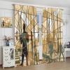 Fitness Blackout Window Curtain, Mosaic Design of People Exercising in A Gym Barbells Weightlift for Bedroom Living Room Darkening Window Drapes Drapes 2 Panels 63x72in view 4