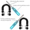2 Sets Archery D-Loop Set for Compound Bows, Black Metal U-Nock D-Ring with Buckle Release, with Screwdrivers for Easy Installation, Ideal for Bow Hunting & Shooting Accessories view 3