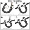 2 Sets Archery D-Loop Set for Compound Bows, Black Metal U-Nock D-Ring with Buckle Release, with Screwdrivers for Easy Installation, Ideal for Bow Hunting & Shooting Accessories view 4