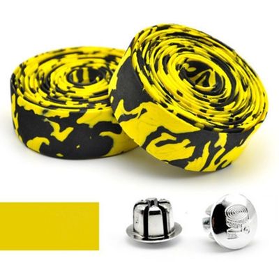 FORINC Handlebar Tape Correa para Manillar De Bicicleta, Cinta De Esponja Antideslizante, Cubierta De Proteccin para Manillar, Accesorios De Ciclismo, 2 Piezas Bike Handlebar Tape (Color : Yellow)