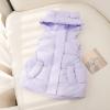 1-6T Todder Baby Girl Boy Ear Hooded Vest Jacket Coat Hoodie Waistcoat Warm Autumn Winter Outwear Zipper Pockets (Light Purple,3-4 Years,3 Years,4 Years) view 2