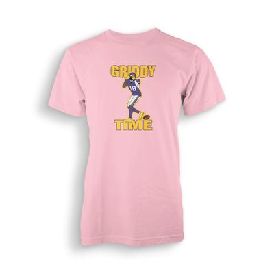 Jefferson Griddy T-Shirt Youth Kids Justin Minnesota Large 14-16 Pink