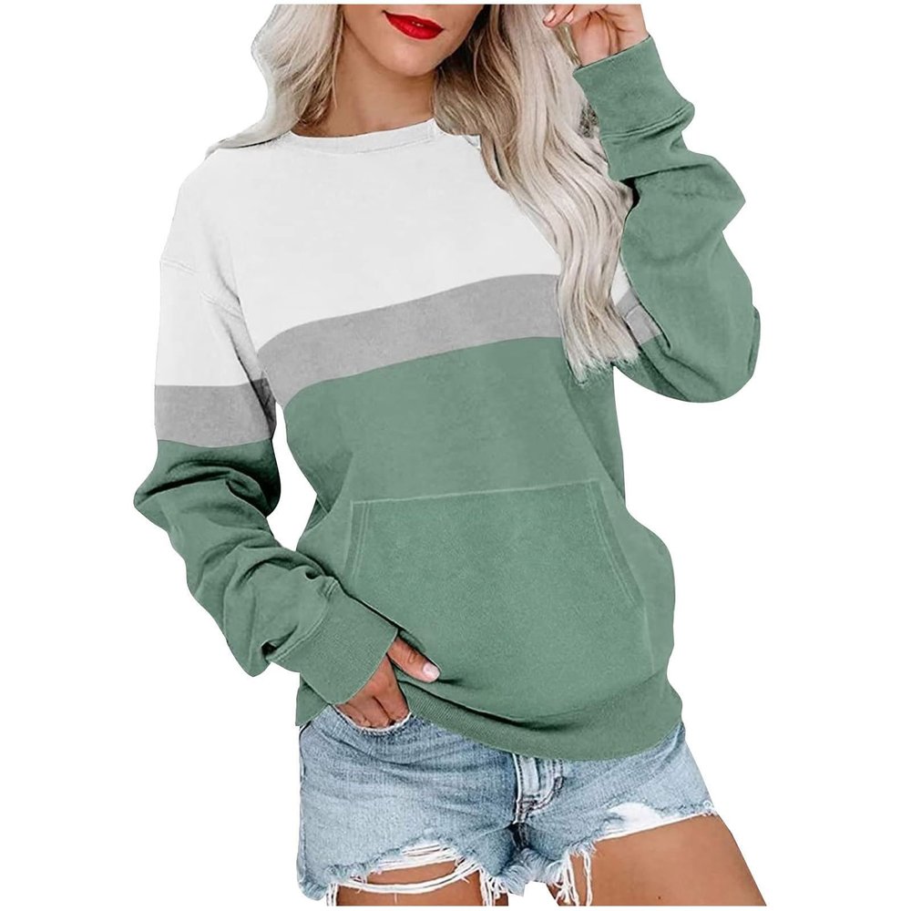 Womens Winter Fall Tops Casual Long Sleeve Shirts Lightweight Sweatshirts Oversized Pullover Fashion Tunic Blouse Green