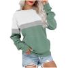 Womens Winter Fall Tops Casual Long Sleeve Shirts Lightweight Sweatshirts Oversized Pullover Fashion Tunic Blouse Green view 1