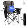 FAIR WIND 2 Pack Oversized Fully Padded Camping Chair with Lumbar Support, Heavy Duty Cooler Bag Fold Chair Support 450 LBS view 3