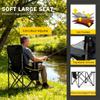FAIR WIND 2 Pack Oversized Fully Padded Camping Chair with Lumbar Support, Heavy Duty Cooler Bag Fold Chair Support 450 LBS view 4