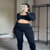 Aoxjox High Waisted Workout Leggings for Women Tummy Control Buttery Soft Yoga Metamorph Deep V Pants 26" (Black, Small) view 3