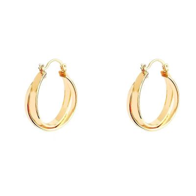 Hurricane sister-in-law Chen Shuting with the same geometric hoop earrings, women's niche high-end earrings, unique design earrings, earrings