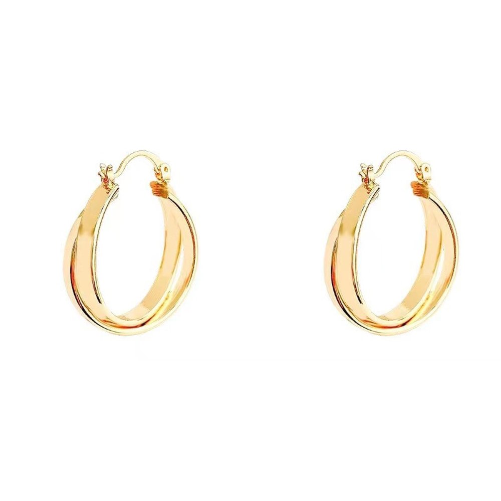 Hurricane sister-in-law Chen Shuting with the same geometric hoop earrings, women's niche high-end earrings, unique design earrings, earrings