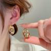 Hurricane sister-in-law Chen Shuting with the same geometric hoop earrings, women's niche high-end earrings, unique design earrings, earrings view 2