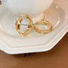 Hurricane sister-in-law Chen Shuting with the same geometric hoop earrings, women's niche high-end earrings, unique design earrings, earrings view 4