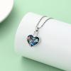 Yinplsmemory Sea Turtle Urn Necklaces for Ashes for Women Men Stainless Steel Crystal Heart Urn Locket Pendant Keepsake Memorial Cremation Jewelry view 3
