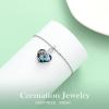 Yinplsmemory Sea Turtle Urn Necklaces for Ashes for Women Men Stainless Steel Crystal Heart Urn Locket Pendant Keepsake Memorial Cremation Jewelry view 4