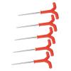 Pssopp 5Pcs Drillable Tent Stakes, 18.5cm Long ABS Iron Quick Tent Fixing Ice Peg for Outdoor Camping Tent (Red) view 2