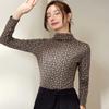 Freaswind Dralon Turtleneck Tops for Women Autumn Winter Thickened Thermal Underwear Inner Warm Printed Long-Sleeved Shirt (US, Alpha, Large, Regular, Regular, Square) view 2