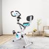 3 in 1 Folding Exercise Bike, Foldable Stationary Bike with Arm Workout, Backrest & Cushy Seat, 8 Levels of Magnetic Resistance Portable Indoor Fitness Bikes view 2