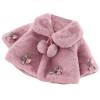 0 to 3 Years Winter Toddler Faux Girls Baby Cloak Cape Warm Cartoon Coat Windproof Girls Coat Women (Purple, 0-6 Months) view 1