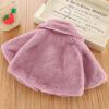 0 to 3 Years Winter Toddler Faux Girls Baby Cloak Cape Warm Cartoon Coat Windproof Girls Coat Women (Purple, 0-6 Months) view 2