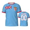 Custom Name Number Fiji Flag Emblem Men's Patriotic T Shirt 3D Tops Sport Soccer Shirts view 1