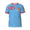Custom Name Number Fiji Flag Emblem Men's Patriotic T Shirt 3D Tops Sport Soccer Shirts view 4