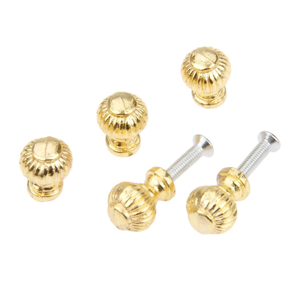 Southst 5Pcs Gold Door Knobs Furniture Handles Jewelry Box Drawer Cabinet Cupboard Window Handle Pull Knobs Furniture Hardware 14x19mm