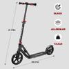 Adult Scooter - Folding, Adjustable Height, Big Wheels, Lightweight All-Aluminum Frame | Suitable for Teens 12+ | 265lbs Weight Limit view 2
