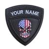 Custom Name Patches, Skull Patches American Flag Name Patches, Embroidered Tactical Military Morale Patch Hook and Loop for Backpacks,Tactical Vest view 1