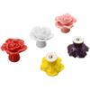 Southst Rose Pumpkin Ceramics Kit Cabinet Drawer Handles Knobs for Drawer Wooden Jewelry Box Furniture Hardware Pulls Handle - (Color: Pumpkin Orange) view 3