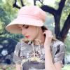 2023 Summer Sun Hats Women's Sunscreen Windproof Sun Caps Wholesale Beach Outing Fashion Elegant Baseball Caps Pink view 3