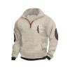 amazon deals today Big and Tall Tshirts Shirts for Men Graphic Quarter Zip Waffle Sweatshirt No Hood Fashion Long Sleeve Pullover 3x shirts for men Beige M view 1