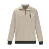 amazon deals today Big and Tall Tshirts Shirts for Men Graphic Quarter Zip Waffle Sweatshirt No Hood Fashion Long Sleeve Pullover 3x shirts for men Beige M view 2