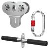 Fologtoo Zipline Pulley, Heavy Duty 304 Stainless Steel Zipline Trolley with Handle for 1/4" to 3/8" Cable, Tandem Speed Double Pulley for Backyard Zip Line, Hauling, Rigging and Commercial Purposes view 1