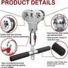 Fologtoo Zipline Pulley, Heavy Duty 304 Stainless Steel Zipline Trolley with Handle for 1/4" to 3/8" Cable, Tandem Speed Double Pulley for Backyard Zip Line, Hauling, Rigging and Commercial Purposes view 4