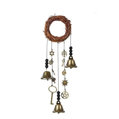 Windchime,Home Decor, Metal Wind Chime Witch Bells Wind Chimes Handmade Witch Wind Chime Hanging Home Car Hanging Ornaments Decor Gift Crafts Patio Decor (Color : B) (Color : A)