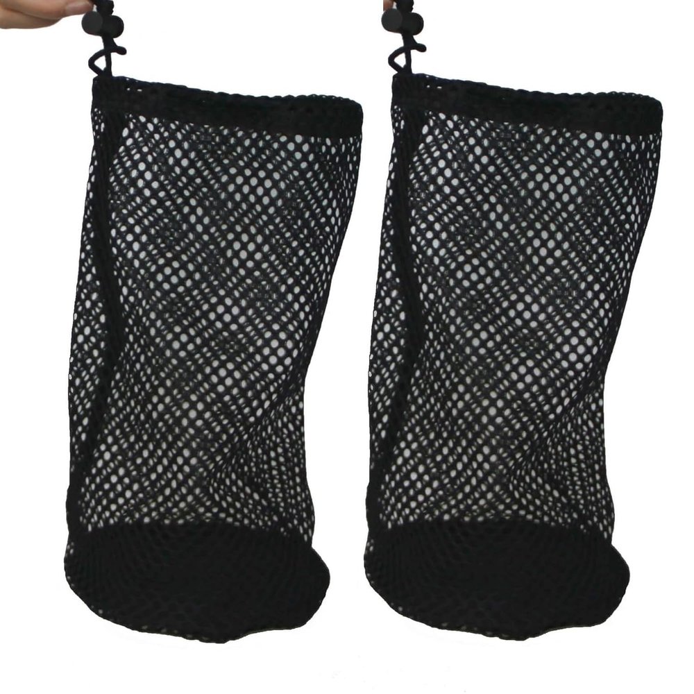 2-Pack Golf Balls & Pickleball Mesh Bag Sack, Multi-Purpose Net Pouch, for Carry Baseball Basketball Volleyball Football Rugby, Household Items Tools Storage, Washing Laundry (XXL: 10x15-inch)