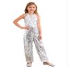YOOJIA Kids Girls Halter Shiny Sequins Jazz Latin Dance Jumpsuit Sleeveless High Waist Pageant Romper Long Pants Silver 14 Years view 3