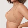 DELIMIRA Women's Front Closure Posture Wireless Back Support Full Coverage Bra Barely Buff 40D view 3